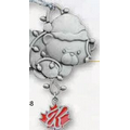 Teddy Bear Solid Pewter Dangler Style Ornament